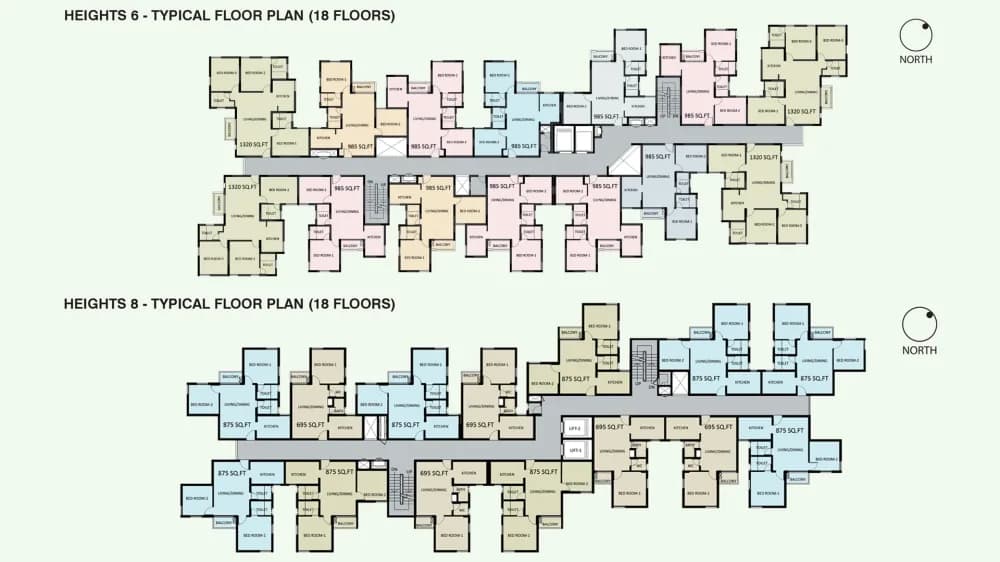 Arun Excello Temple Green Heights6: Heights 6 floor plan