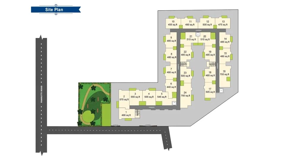 Arun Excello Lalithangi: 1 & 2 bhk flats floor plan
