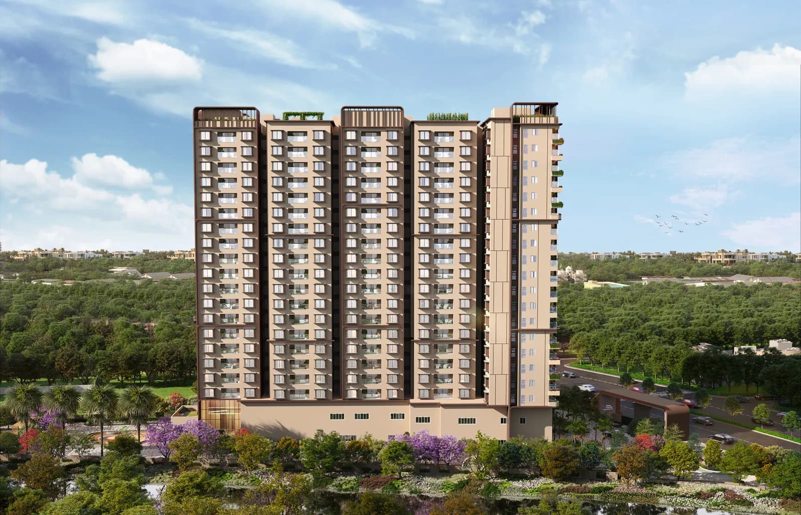 shiram king life koyambedu Elevation illustrated image