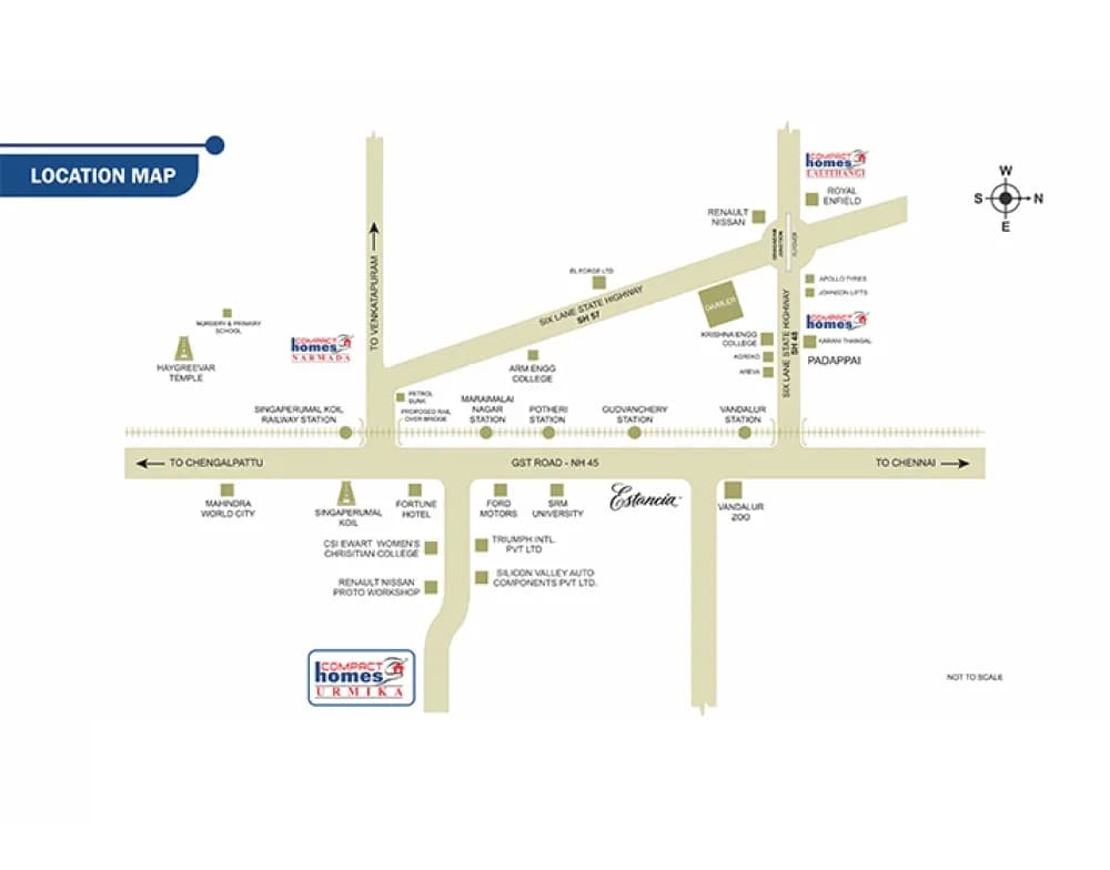 Arun Excello Urmika: 1 bhk & 2 bhk apartments for sale in maraimalai nagar chennai arun excello urmika 2 bhk flats site map