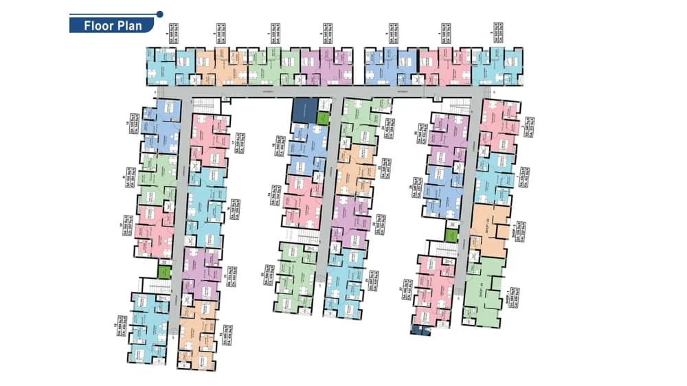 Arun Excello Tilang: 1 & 2 bhk flats floor plan