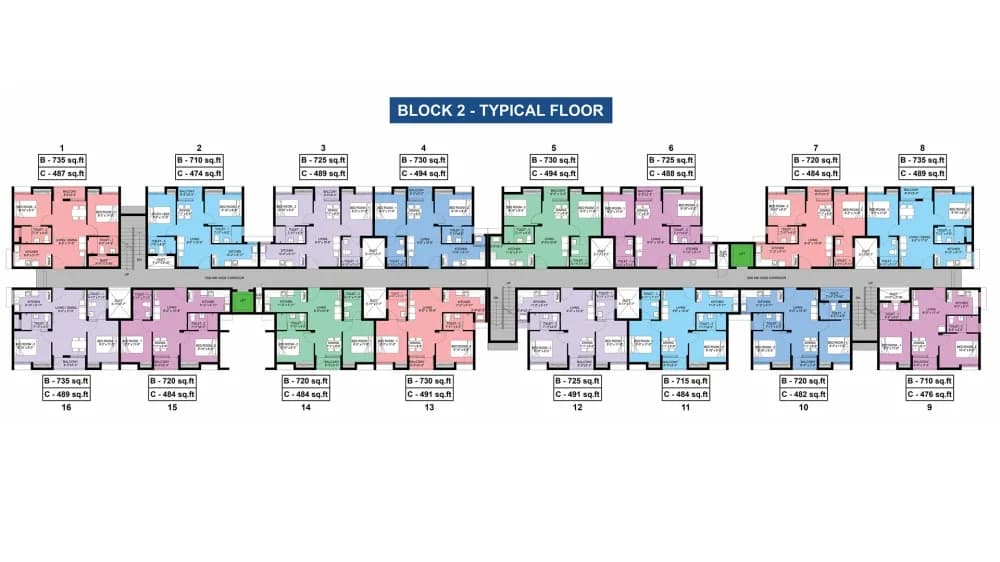 Arun Excello Haripriya: 1bhk & 2bhk flats floor plan