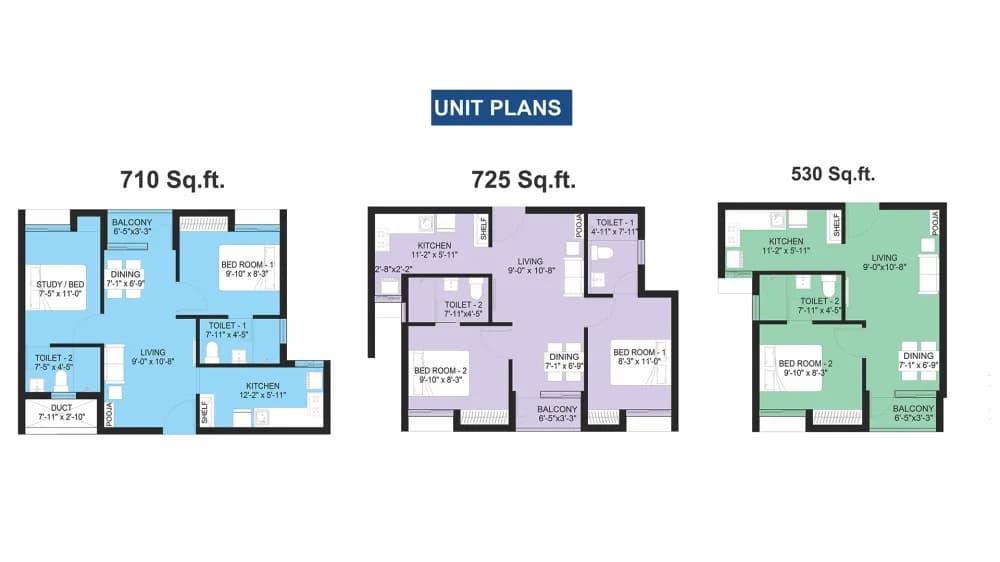 Arun Excello Haripriya: 1bhk & 2bhk flats floor plan