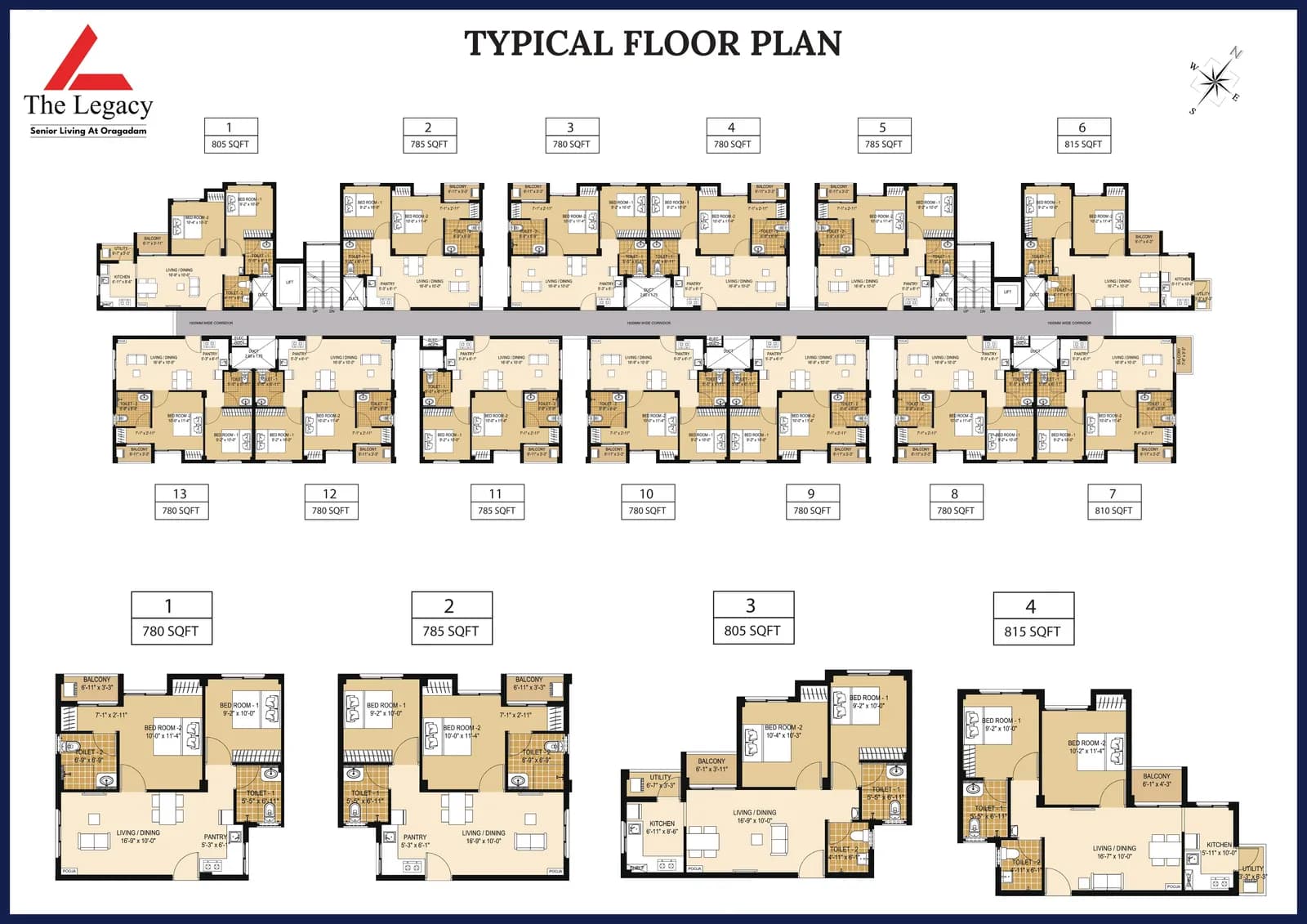 Arun Excello Lecacy Typical floor plan