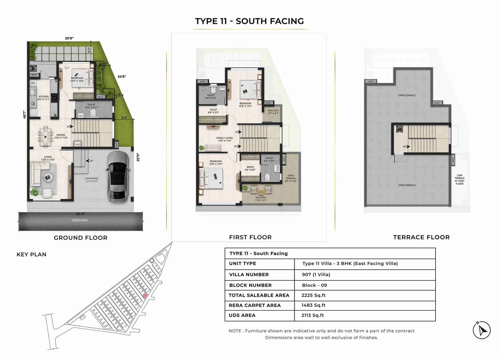 Radiance Edgewood type 11 villas floor plan