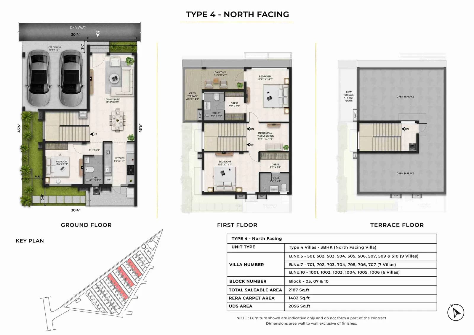 Radiance Edgewood type 4 villas floor plan