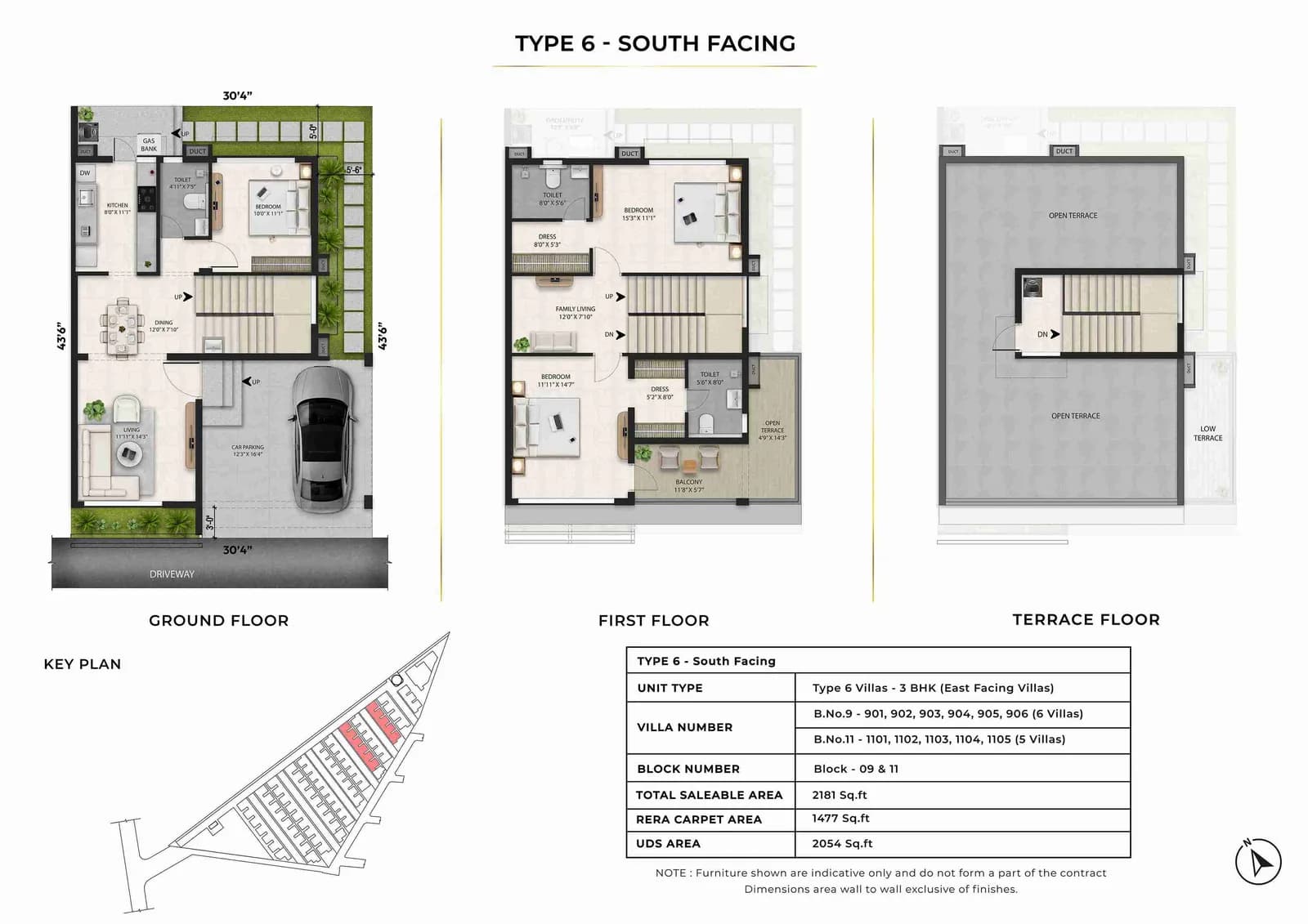 Radiance Edgewood type 6 villas floor plan