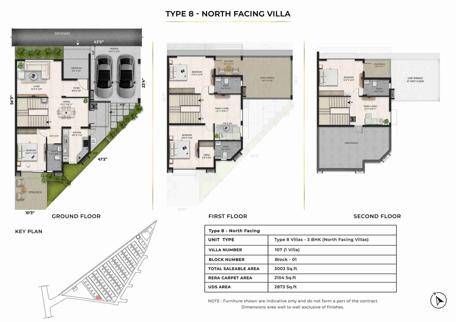 Radiance Edgewood type 8 villas floor plan