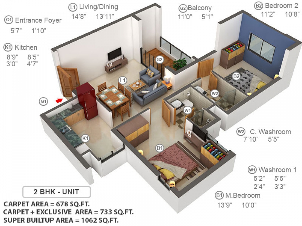 Brigade Xanadu- Bonito 2 BHK